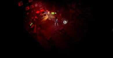 Screenshot of I Hate This Place game showing a dark forest with eerie lighting and a player character holding a flashlight