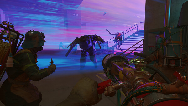 FBC: Firebreak game art showing futuristic battle with soldiers in high-tech armor.