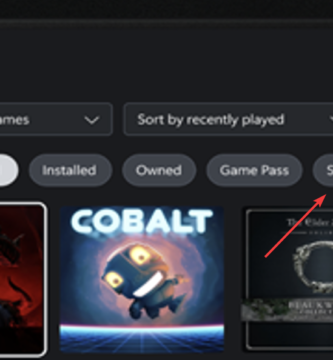 Screenshot of Xbox Game Library showing Steam filter tab, possibly teasing Steam on Xbox integration.
