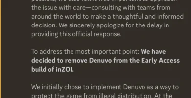 InZOI developers addressing Denuvo controversy in an official statement.