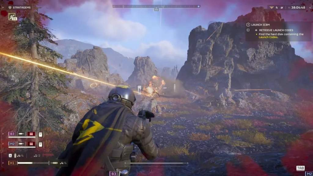 Helldivers 2 gameplay with high-action visuals on PC