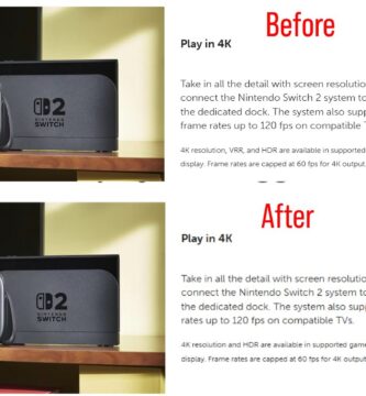 Nintendo Switch 2 promotional image with VRR feature highlighted