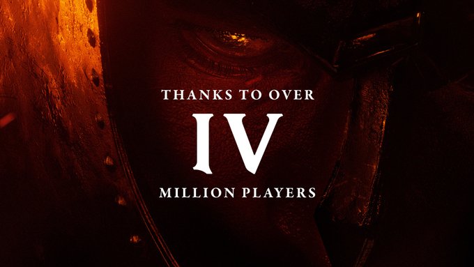 Oblivion Remastered celebration image thanking players for 4 million milestone