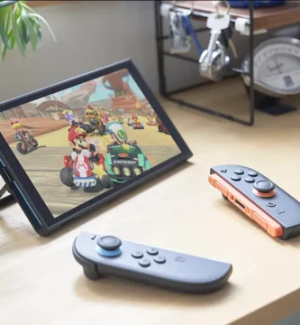 Nintendo Switch 2 console with update notification on screen