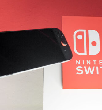 Nintendo Switch 2 console with price tag and tariff news overlay graphics