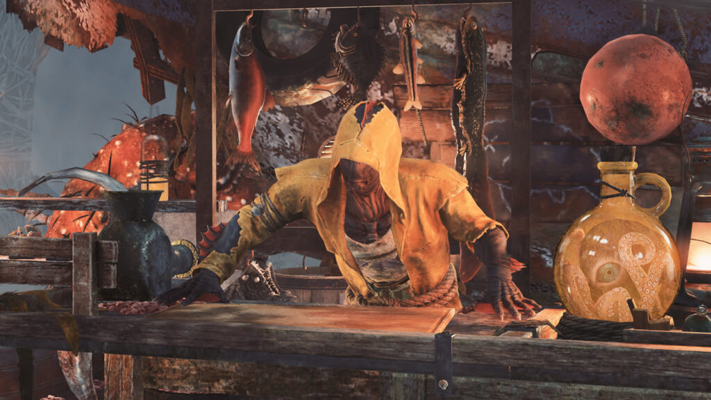 Player fishing at a scenic riverbank in Fallout 76 PTS servers