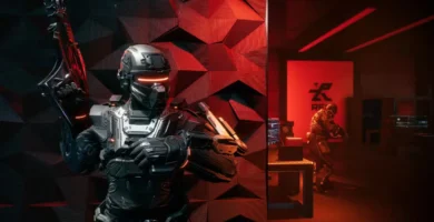 La Quimera game screenshot showing futuristic sci-fi environment