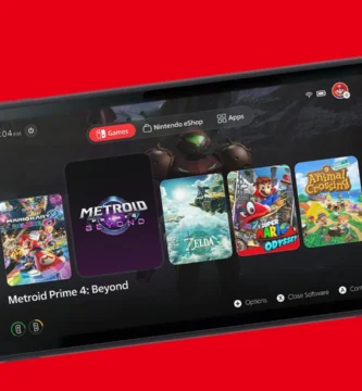 Nintendo Switch 2 console with game displayed on screen.