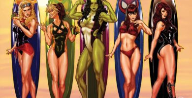 Marvel superheroes in summer swimwear skins from Marvel Rivals 2025 update
