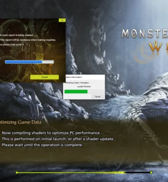 Monster Hunter Wilds gameplay with warning icons highlighting crash and connection issues