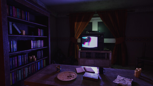 Screenshot of Video Ghastlies survival horror game with VHS-inspired horror visuals