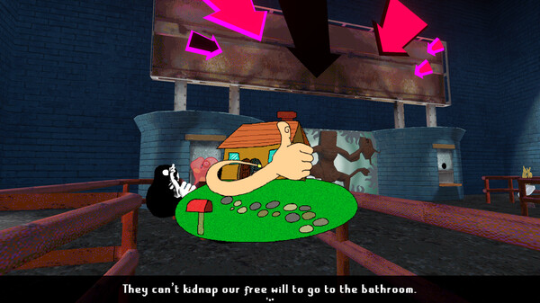 Colorful screenshot from ENA: Dream BBQ showing surreal dream-like visuals