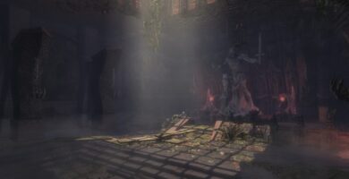 Skywind mod gameplay demo showing quest remake and Daedroth encounter in Skyrim engine