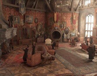 Image showing Hogwarts Legacy gameplay on the Nintendo Switch 2 with enhanced graphics and HDR support