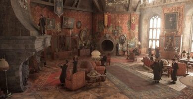 Image showing Hogwarts Legacy gameplay on the Nintendo Switch 2 with enhanced graphics and HDR support