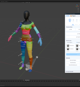 Preview of InZOI mod kit interface showing blender plugins