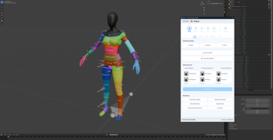 Preview of InZOI mod kit interface showing blender plugins
