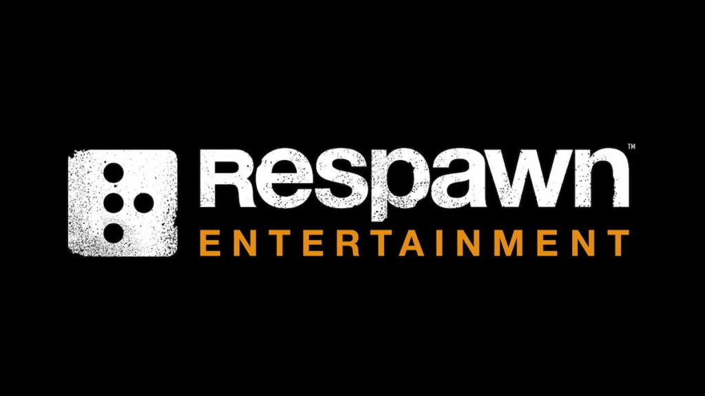Respawn Entertainment logo with a dimmed office background, representing game cancellations and layoffs in 2025.