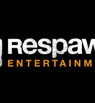 Respawn Entertainment logo with a dimmed office background, representing game cancellations and layoffs in 2025.