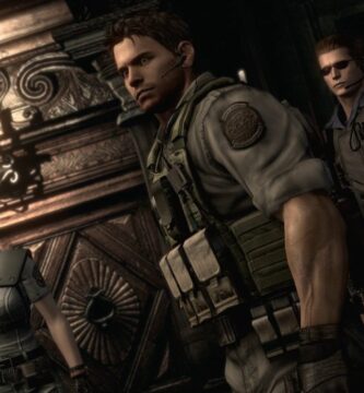 Resident Evil 1 original game characters in a dark mansion setting