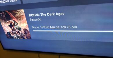 Screenshot showing Doom: The Dark Ages disc install size at 328MB
