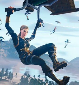 Fortnite character gliding down, showing the mechanics that could be updated in future game modes.