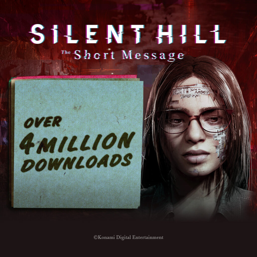 Silent Hill: The Short Message PS5 screenshot celebrating 4 million downloads milestone