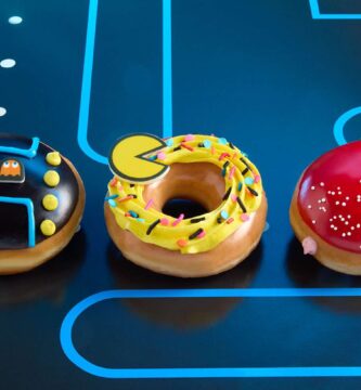 Limited-edition Krispy Kreme Pac-Man doughnuts in retro arcade box