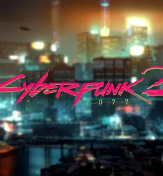Teaser concept art for Cyberpunk 2077 sequel with a futuristic cityscape beyond Night City