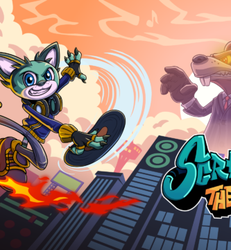 Screenshot of Scratch The Cat, the upcoming PS5 3D platformer featuring a colorful, rhythm-based world with a DJ cat protagonist.