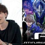 Takahisa Taura in front of PlatinumGames logo, symbolizing his departure