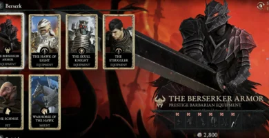 Diablo 4 in-game store screenshot showing Berserk event cosmetic bundles and Platinum prices