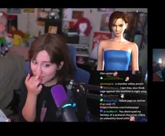 Twitch livestream interface showing muted picture-in-picture ad