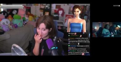 Twitch livestream interface showing muted picture-in-picture ad