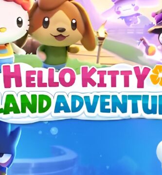 Hello Kitty Island Adventure Frozen Peaks snowy landscape, Hello Kitty game furniture stacking feature, Hello Kitty Island Adventure friendship gifting system screenshot