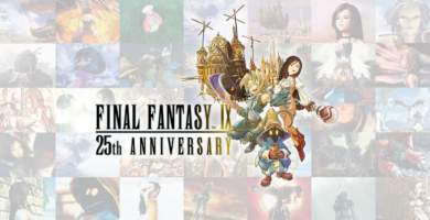 FF9 anniversary character artwork featuring Zidane, Garnet, Vivi, and Steiner