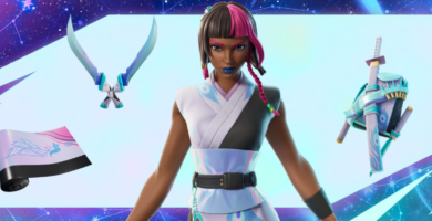 Fortnite Iridia Vayne skin and Celestial Strike event cosmetics showcase