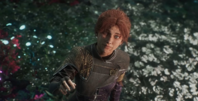 Screenshot of Maelle using the Stendhal ability in Clair Obscur: Expedition 33 during a high-damage combo.