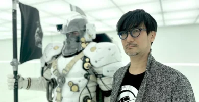Hideo Kojima at a gaming event discussing Kojima Productions’ future plans