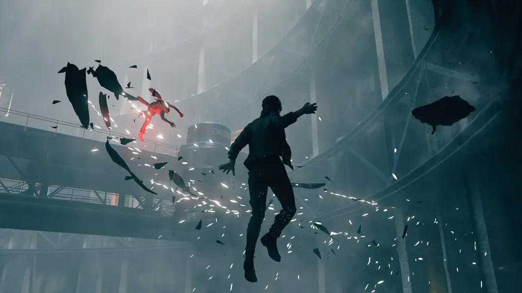 Concept art of Control 2 game world with surreal sci-fi environment
