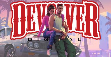 Devolver Digital logo clashing with GTA 6 release teaser and May 2026 date