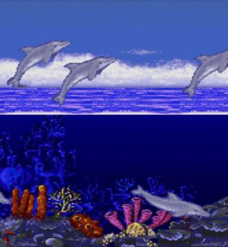 Ecco the Dolphin swimming through