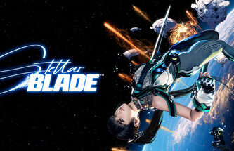 Stellar Blade PC release banner with region lock warning overlay