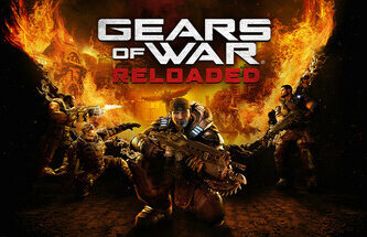 Gears of War: Reloaded key art showing new graphics and remastered visuals with PS5, Xbox Series X, and PC logos.