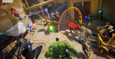Marvel Rivals gameplay screenshot showing popular heroes