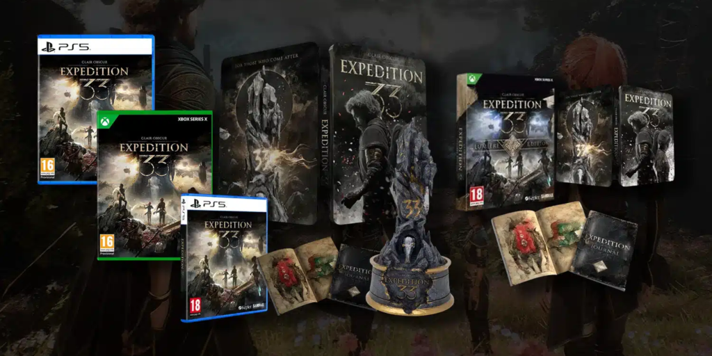 Clair Obscur: Expedition 33 game case artwork for Xbox, PS5, and PC physical editions