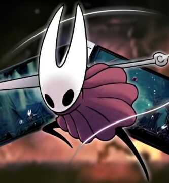 Hollow Knight: Silksong promotional art with Hornet in front of Nintendo Switch 2 console background