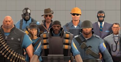 Team Fortress showcasing character classes