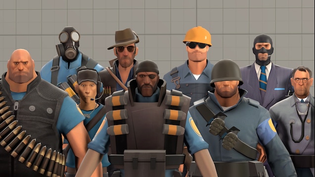 Team Fortress showcasing character classes
