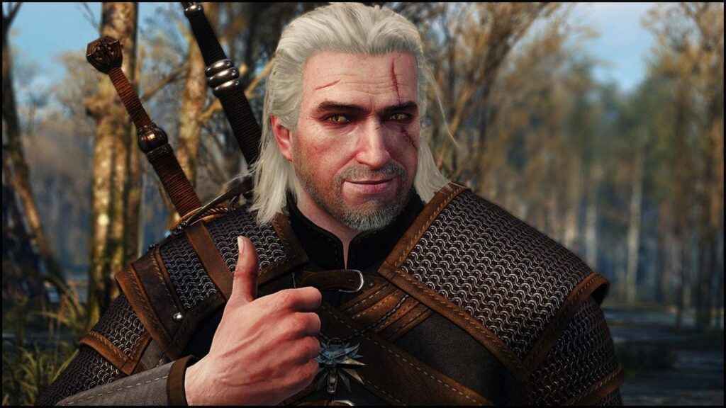 Geralt of Rivia in The Witcher 3: Wild Hunt, symbolizing the game’s rapid sales success and enduring popularity